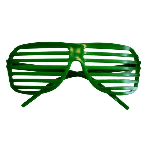 Green Shutter Frames Eye Glasses Eyeglasses Halloween Costume - Picture 1 of 3